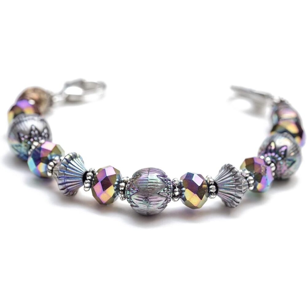 Stretch Medical Alert Bracelet Replacement, Interchangeable Beaded Medical Id